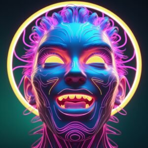 Neon Cyber Deity — Edition 01