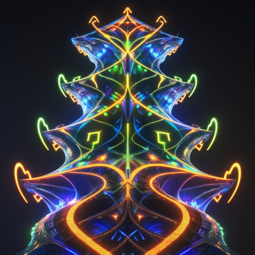 Neon Cyber Temple — Edition 14