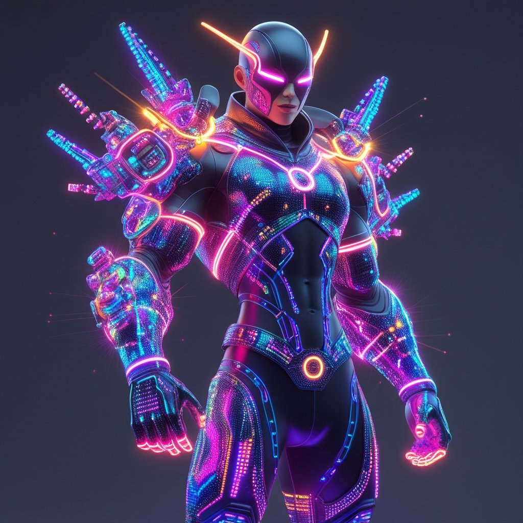 Neon Cyber Warrior — Edition 09